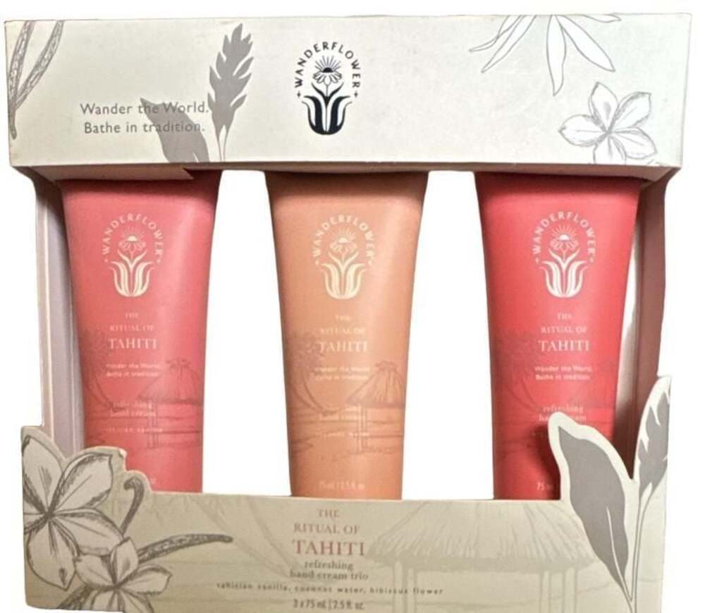 Wanderflower The Ritual of Tahiti Refreshing Hand Cream Trio Gift Set